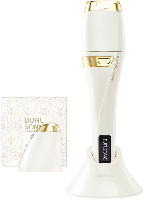 듀얼소닉 프로패셔널 페이스 + 아이 카트리지 + 블루밍 모이스처 젤 세트 피부관리기기, JOMT-AH-01A, 화이트