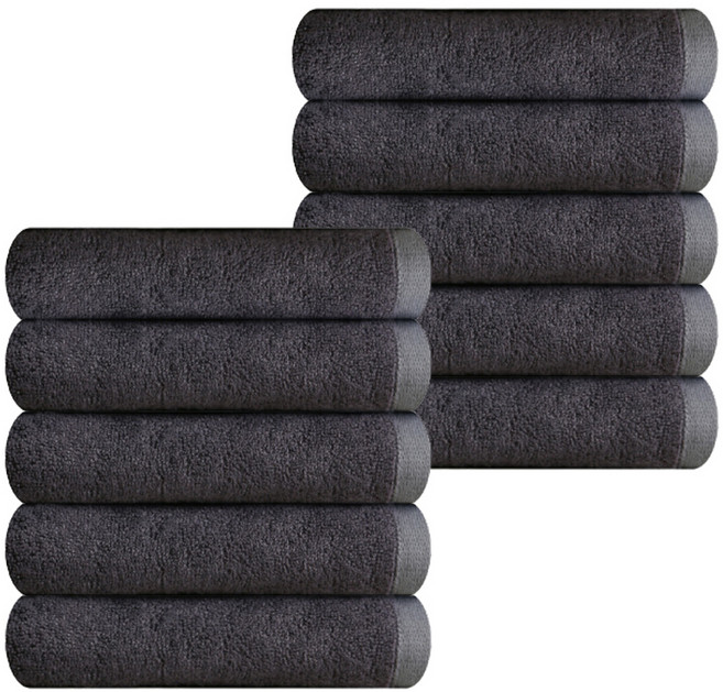 송월타월 뱀부 프리미엄 무지 수건 180g, 그레이, 10개