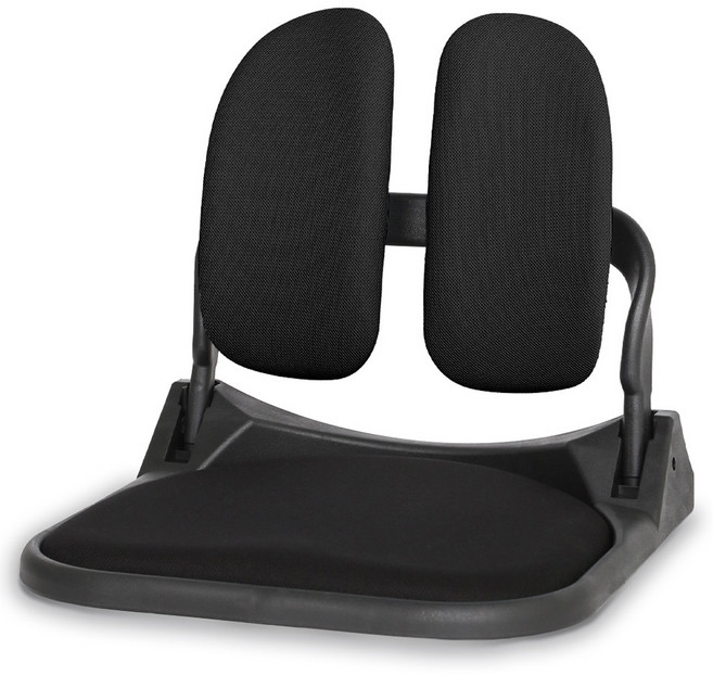 코리빙 바른자세 듀얼폴더 접이식 좌식의자, 올블랙