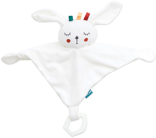 투칸 유아용 토끼인형 애착 담요, 혼합색상, 1개