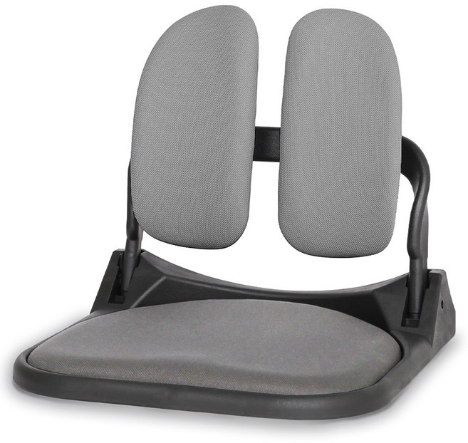 코리빙 바른자세 듀얼폴더 접이식 좌식의자 DF-520, 올그레이