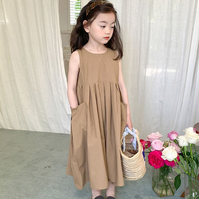 Arbe 女童透氣 Modena 無袖連身裙