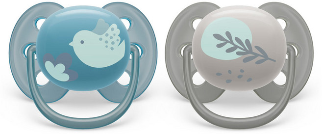 필립스아벤트 울트라 소프트 노리개젖꼭지 2종, 6~18개월, 새 + 달빛, 1세트