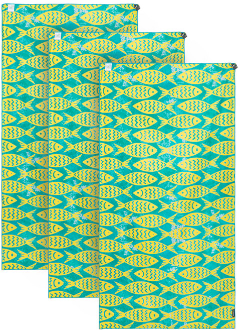 4몬스터 극세사 대형 비치타월, 옐로우그린, 3개