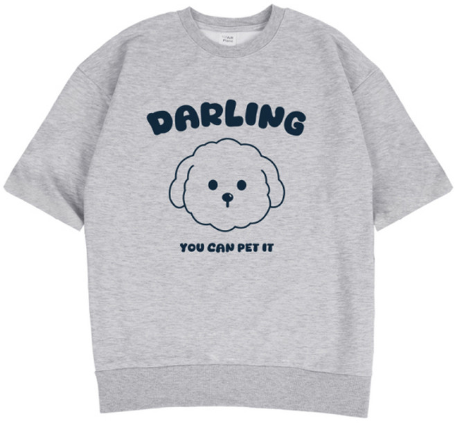 에어플레인 남녀공용 달링 오버핏 반팔 맨투맨