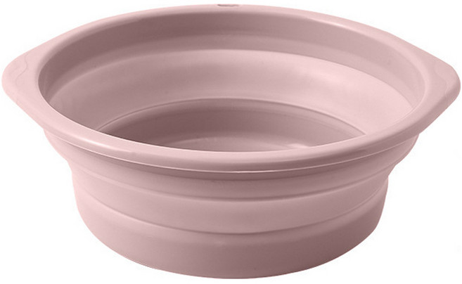 메오 공간활용 자바라 다용도 접이식 대야 L, 핑크, 1개