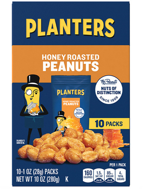 PLANTERS 대상 허니 로스티드 피넛, 28g, 10개