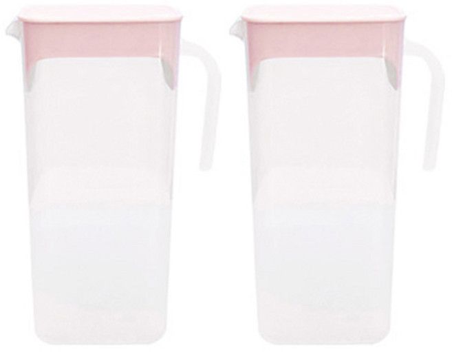 가쯔 깨끗한 이지핸들 냉장고 물병, 인디핑크, 2L, 2개