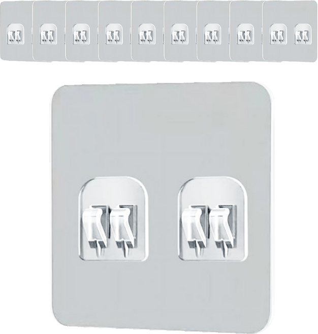 리빙홈디테일 홈 스마트 무타공 접착패드 더블, 10개