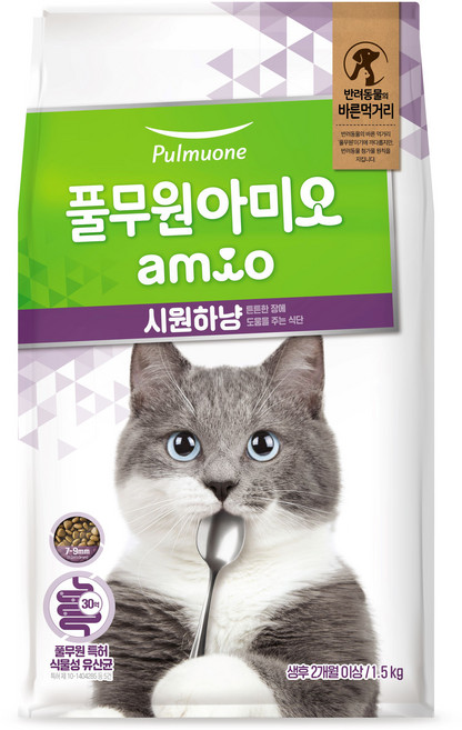 풀무원아미오 전연령 고양이 시원하냥 건식사료, 닭, 1.5kg, 1개
