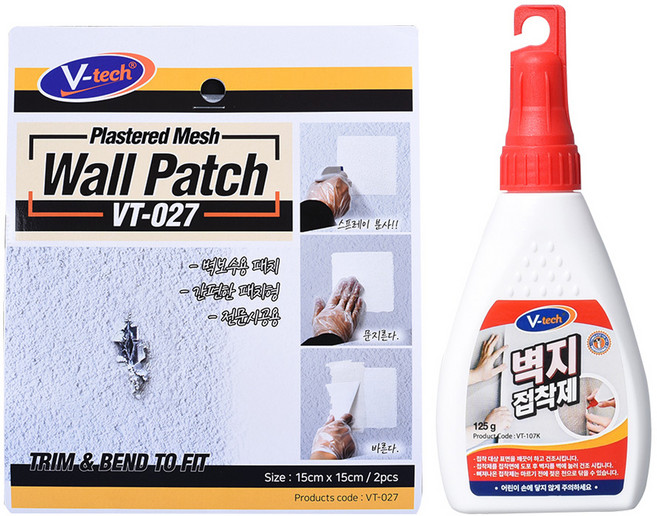 Vtech 월패치 + 벽지접착제 세트, 1세트