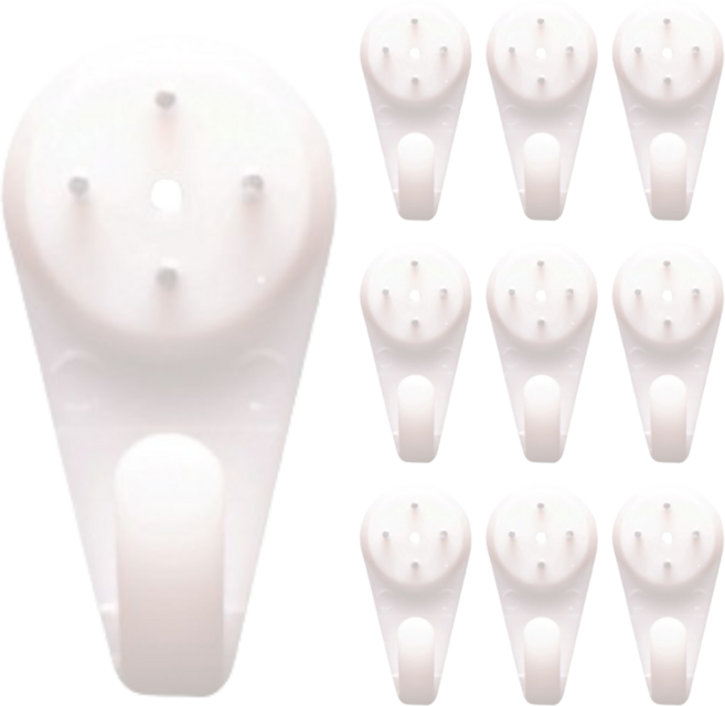 리빙홈디테일 홈 액자걸이 아이디어못 대형, 화이트, 10개