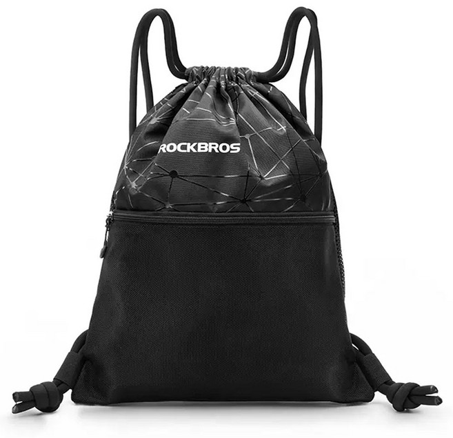 락브로스 스포츠 드로스트링 가방 D49, 블랙, 1개