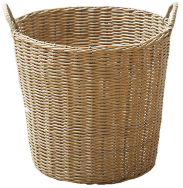 알파커머스 바람 잘통하는 큰사이즈 라탄 빨래바구니, 클래식 베이지