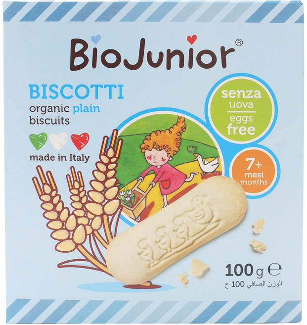 바이오주니어 유기농 플레인 비스킷, 100g, 1개