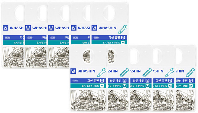 WHASHIN 安全別針吊掛包 中, 35入, 10個