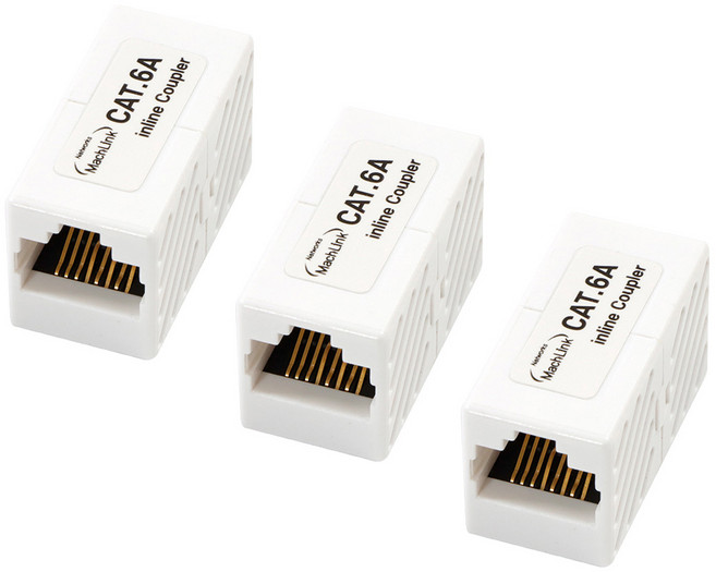 마하링크 인라인 Cat 6A UTP I형 커플러, 3개, CP-1638