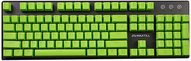 맥스틸 가디언 컬러 키보드 키캡, 옐로그린, MAXTILL GUARDIAN-Keycap