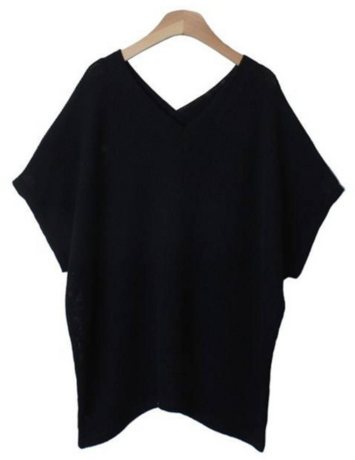 린다샵 여성용 솜니옴 브이넥 빅 루즈핏 리오 니트T cpnt5328k43