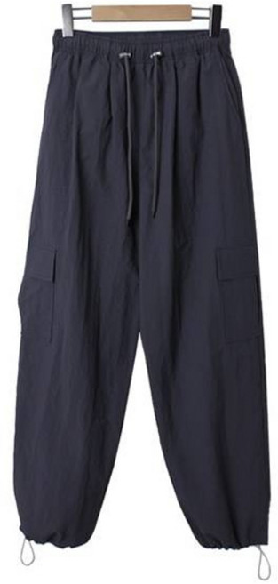 린다샵 여성용 엘로지 허리밴딩 스토퍼 스트링 바스락 카고 팬츠 cppt13729k43