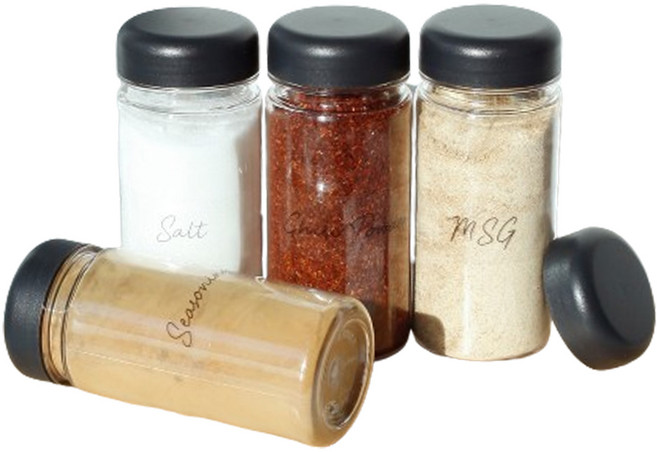 가쯔 레터링 양념통 4p + 스티커 15종 세트, 400ml, 4개