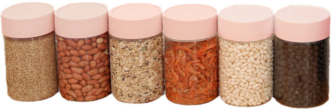 가쯔 다용도 냉장고 용기 인디핑크 소형, 6개, 냉장고 용기 6p