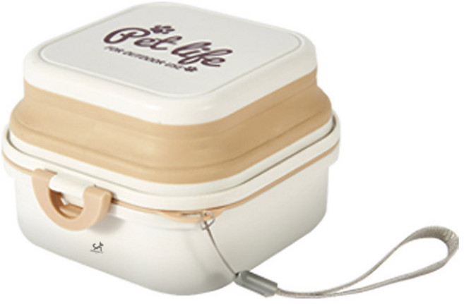 딩동펫 접이식 아웃도어 급수식기, 화이트, 1개