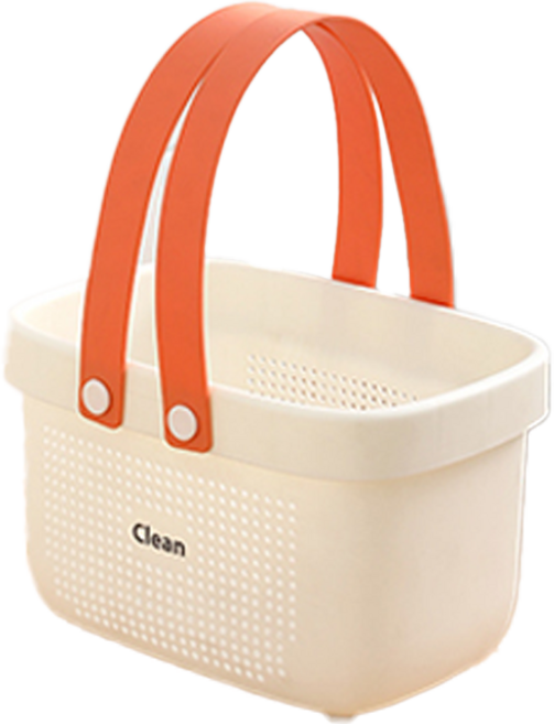 블럭마트 욕실 목욕바구니, 화이트