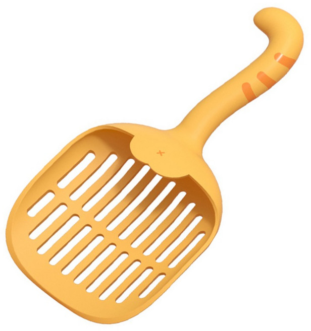 둥둥펫 고양이 테일 모래삽, 옐로우, 1개