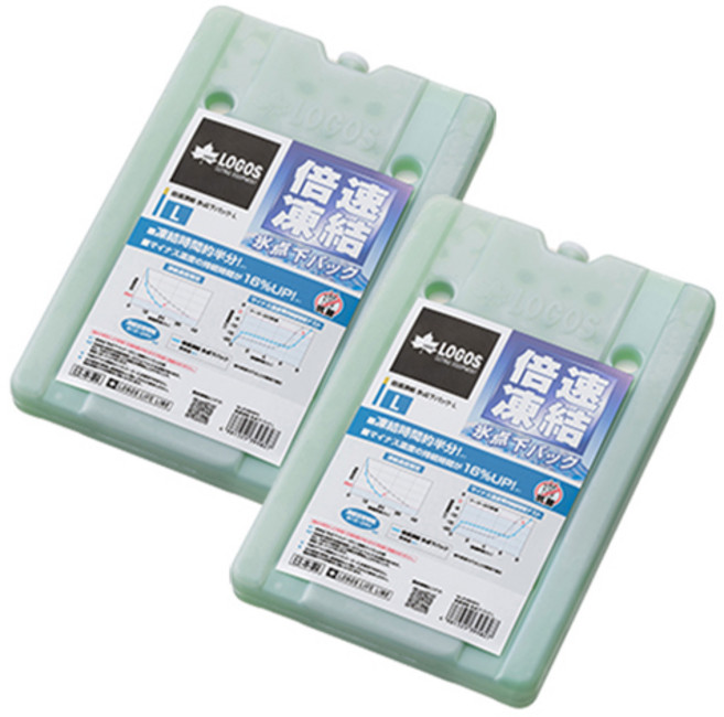 로고스 배속 동결 빙점하 아이스팩 L, 2개, 1세트