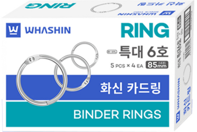 화신 카드링 특대 6호 85723 5개입, 85mm, 4개