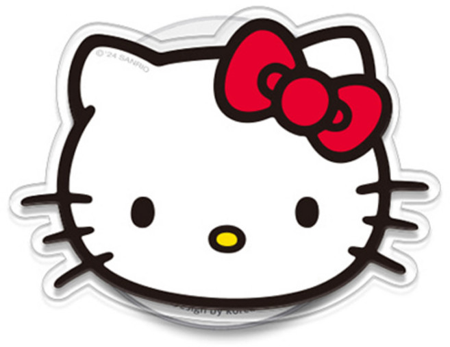 엠픽 산리오 헬로키티 페이스 투명 디스크 아크릴 스마트톡, 기본, 1개