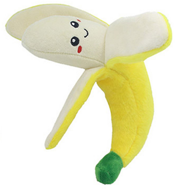 딩동펫 반려동물 야채 터그놀이 바스락 인형, 바나나, 1개