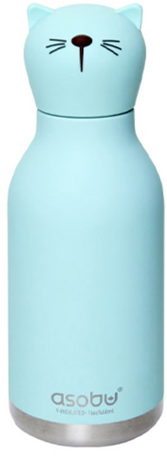 아소부 진공스텐 캐릭터 베스티 보온보냉 텀블러, 캣, 460ml, 1개