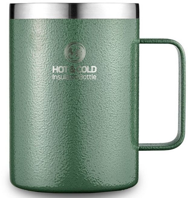 리벤스 데일리 스텐 보온보냉 손잡이 머그컵, 그린, 550ml, 1개