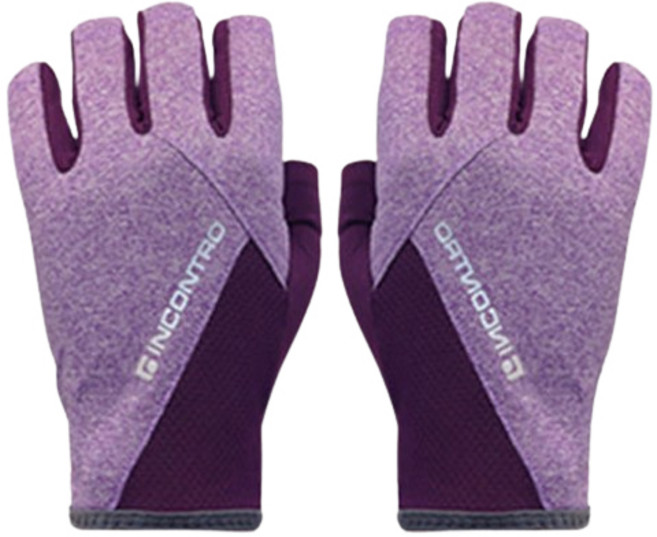 인콘트로 라이트 메쉬 스포츠 반장갑, 보라색, 1개