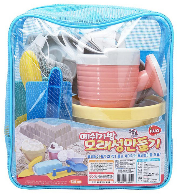 아이와 메쉬가방 모래성만들기, 혼합색상, 600g, 1개