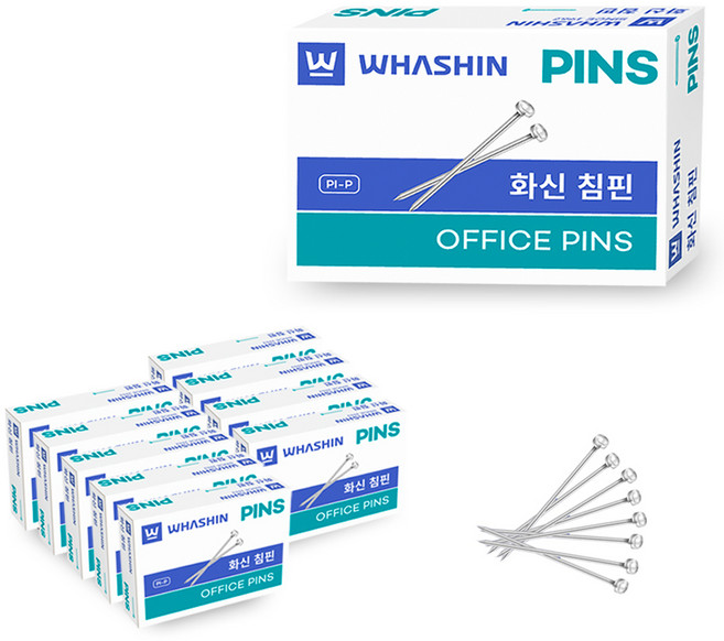 화신 침핀 실버, 190개입, 10개
