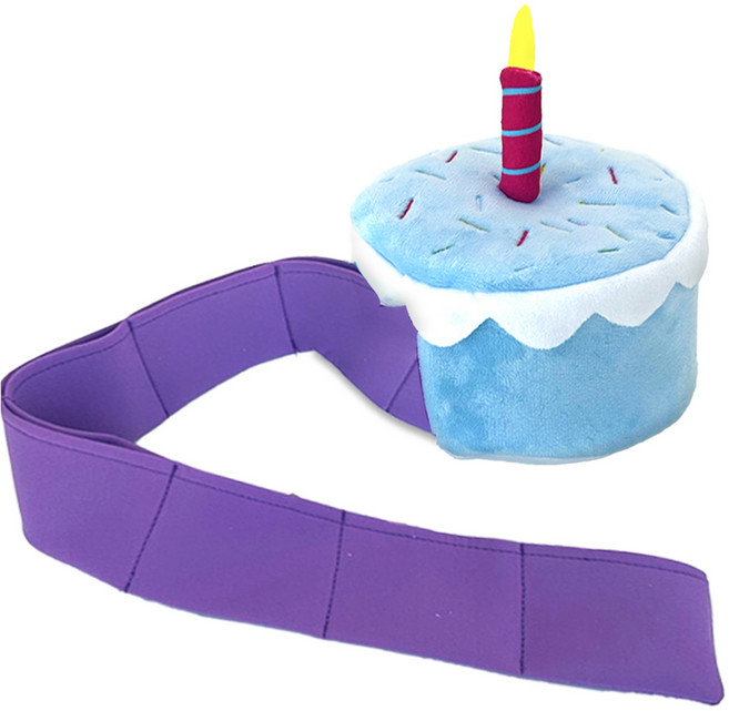 붐붐포 포우타운 강아지 바스락 야미 생일 케이크 포켓 방수 노즈워크 장난감, 블루, 1개