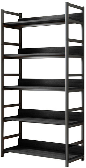 가구느낌 리버책장, 블랙블랙, 5단