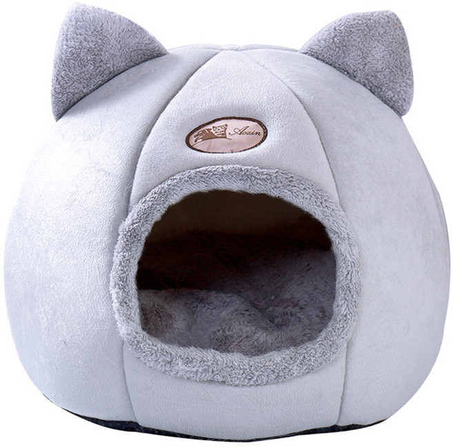 데이소이 폼폼 이글루 고양이 숨숨집, 그레이, 1개