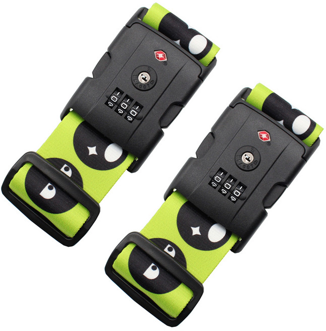 트래블큐브 TSA LOCK 여행가방 터짐방지 보호벨트 2p + 보관파우치 세트