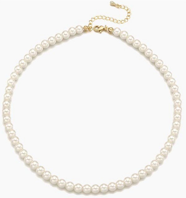 오에스티 여성용 유리 진주 패션 목걸이