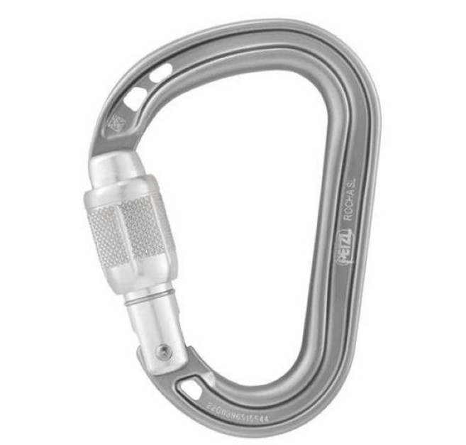 페츨 로샤 등반용 잠금 카라비너 AP-M027AA, 라이트 그레이(AP-M027AA01), 1개