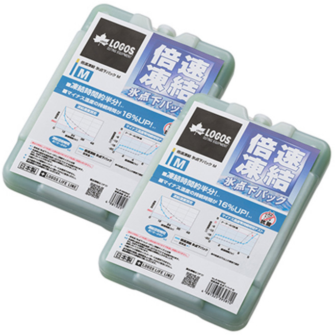 로고스 배속 동결 빙점하 아이스팩 M, 2개, 1세트