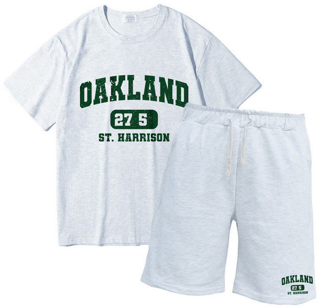 이지스튜디오 오클랜드 W 20수 코튼 오버핏 반팔 티셔츠 + 오버핏 반바지 트레이닝세트