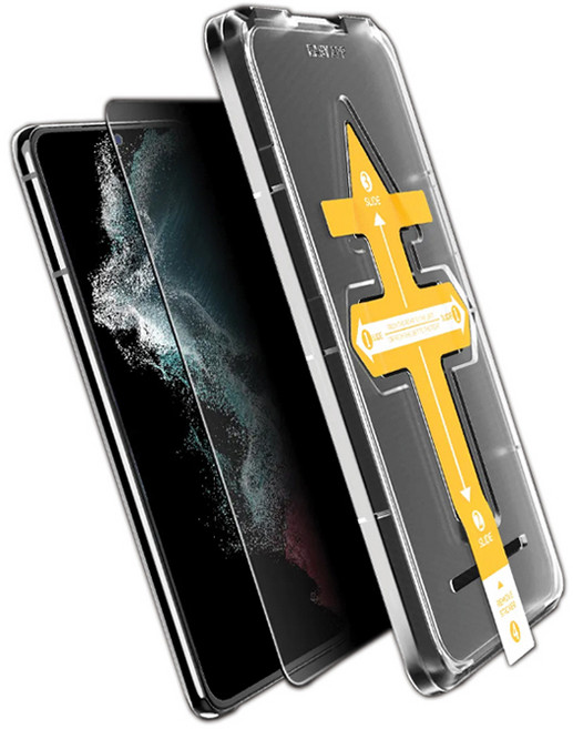 워너프 가이드커버 사생활보호 9H 강화유리 풀커버 휴대폰 액정 보호필름 세트, 1세트