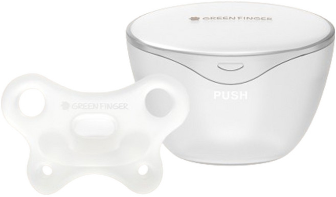 그린핑거 베베그로우 올 실리콘 나비 쪽쪽이 노리개젖꼭지 + 보관 케이스, 퓨어(투명), 1개, 2단계(6~18개월)