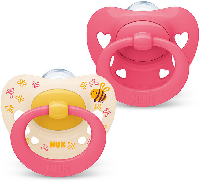 NUK 經典安撫奶嘴2件組, 18~36個月 (S3), 粉紅色, 1套