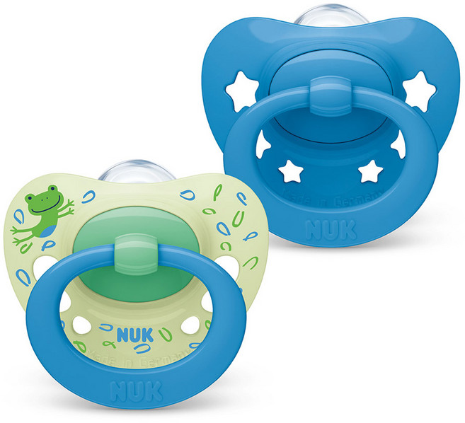 누크 시그니처 노리개젖꼭지 2종 세트, 18~36개월 (S3), 블루, 1세트